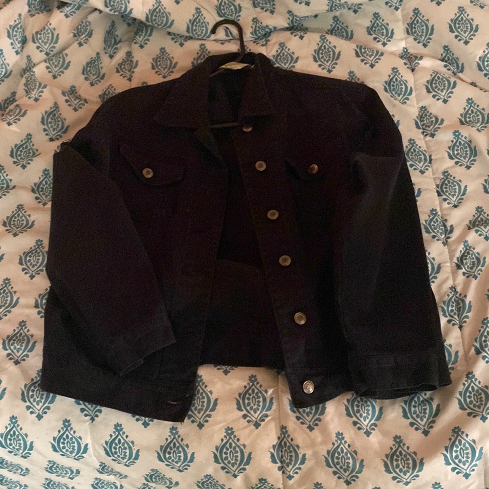 black jean jacket